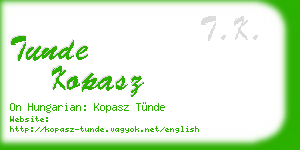 tunde kopasz business card